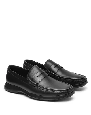 Zapato Hombre Mocasin Vestir Negro Piel Flexi 02504118