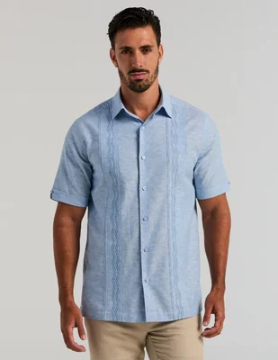 Guayabera manga corta para hombre