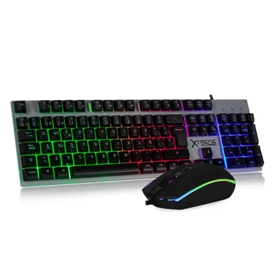 Kit xtreme pc battle chief teclado mouse usb negro metálico