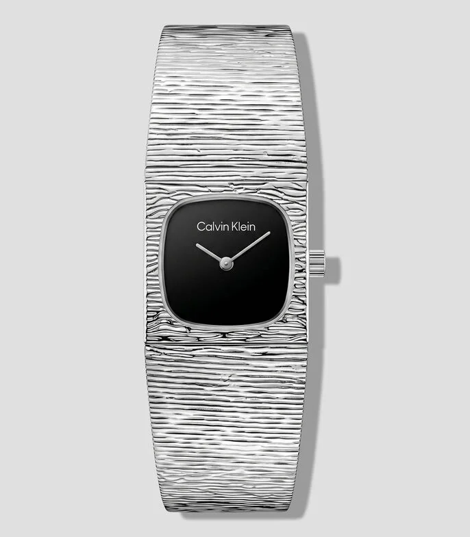 Reloj para Mujer Sophisticated Square Casual Negro, Plateado