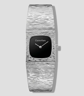 Reloj para Mujer Sophisticated Square Casual Negro, Plateado