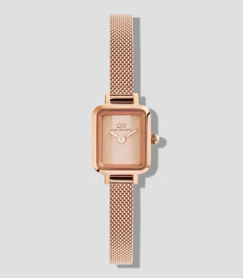 Reloj para Mujer Quadro Mini Casual, Oro Rosa