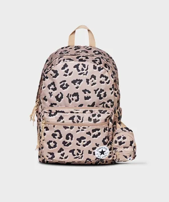 Mochila Converse Go 2 Animal Print Beige Unisex
