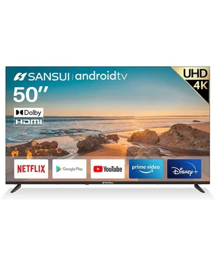 Pantalla Smart TV LED de 50 pulgadas 4K/UHD SMX50V1UA con Android TV