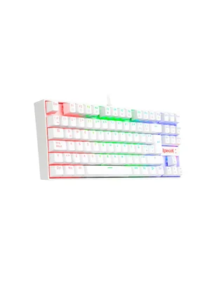 Teclado gamer USB-C QWERT español con interruptor Lineal Red Black K552 Kumara Blanco