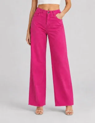 Jeans wide leg 25093-d gabardina para mujer