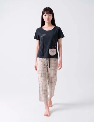 Conjunto pijama mango y merengue para mujer