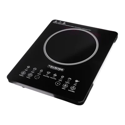 Parrilla Electrica de Inducción Portatil Vitroceramica Botones Tactiles 8 Niveles de potencia