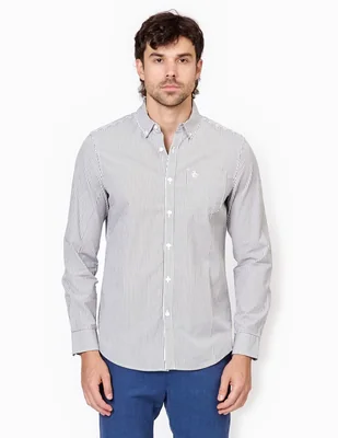 Camisa casual de algodón manga larga para hombre