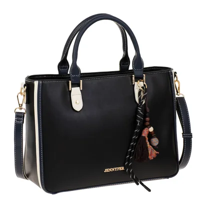 Bolso Tote Negro Jennyfer para Mujer