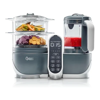 Babymoov Duo Meal 6 en 1 Procesador de Alimentos Gris