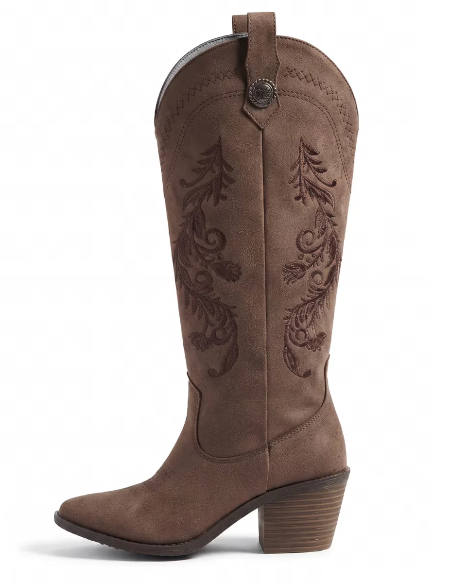 Bota cowboy rodilla para mujer