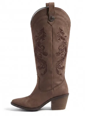 Bota cowboy rodilla para mujer