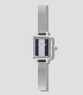 Reloj para Mujer Quadro Mini Casual, Plateado