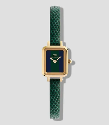 Reloj para Mujer Quadro Mini casual Negro, Dorado
