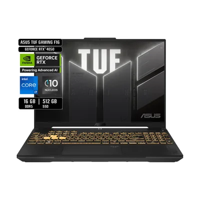 Laptop Asus Tuf Gaming F16 Rtx 4050 Intel Core I7 16gb Ddr5 512 Gb Ssd 16'' Fhd+ Gris