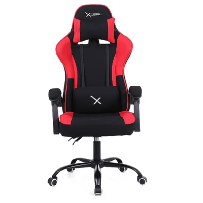 Silla Gamer Xzeal Xz20 Neg/rojo Acero Textil Alto Desempeño (xzsxz20r)