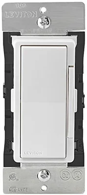 Interruptor Regulador Leviton Decora Smart Wi-fi De 600 W De Segunda Generación Color Blanco - Venta Internacional.