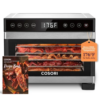 Deshidratador De Alimentos Cosori Acero Inoxidable Con Control De Temperatura Y Temporizador Para Go