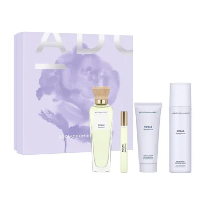 Rosas Agua Fresca SET 4 Piezas Dama EDT 120ml + Locion Corporal 75ml + Desodorante 150ml + Miniatura 10ml
