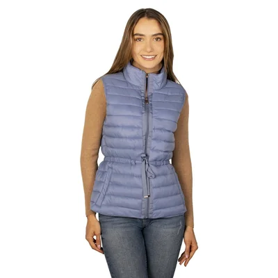Chaleco Capitonado Para Mujer Con Bolsas En Costados Greenlander Azul