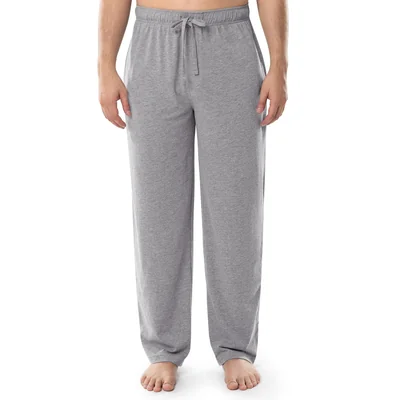 Pantalón de Pijama Izod de Punto Jersey Gris Jaspeado para Hombre - Venta Internacional