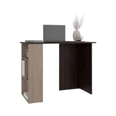 Escritorio Librero Avis Nogal y Bardolino Virtual Muebles