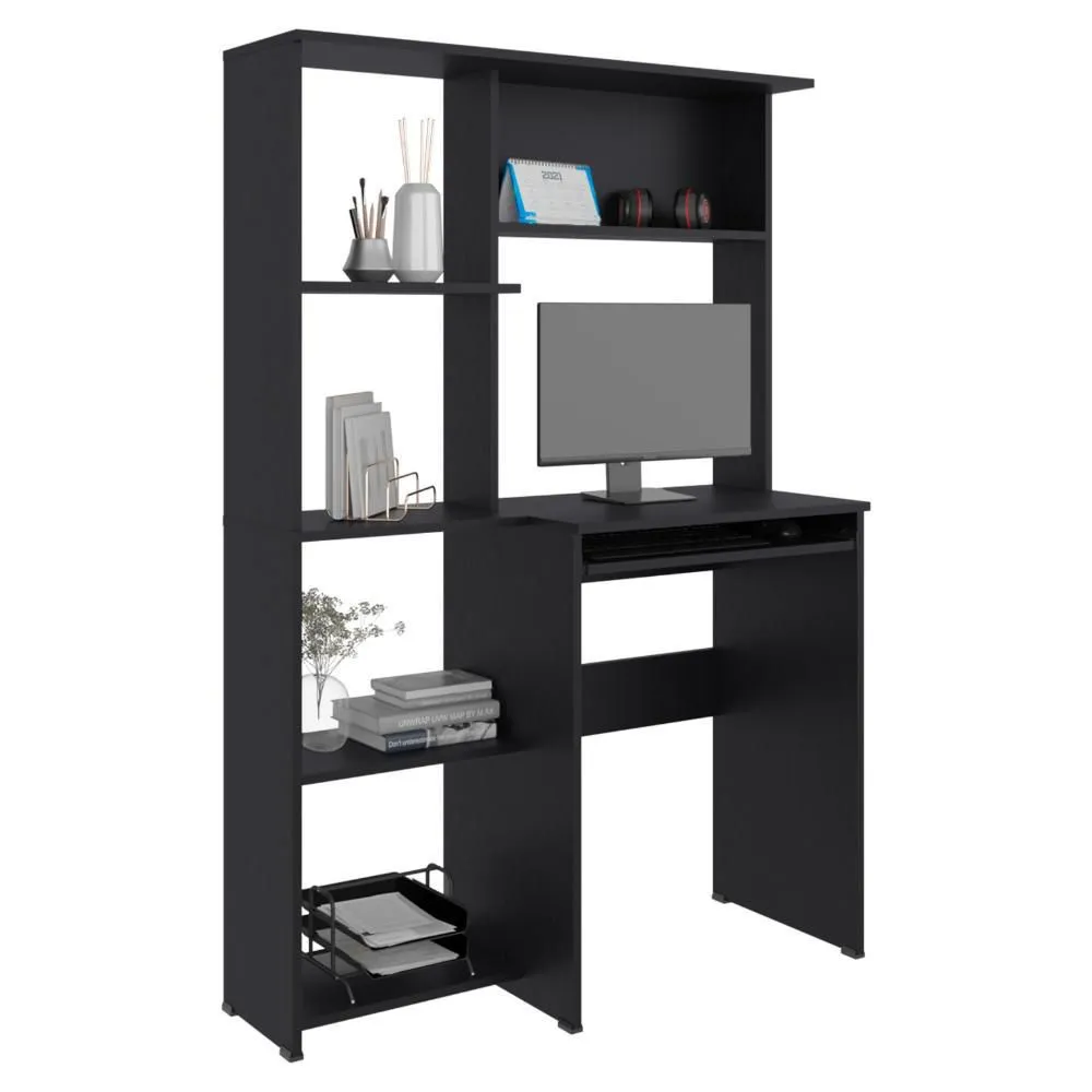 Escritorio Librero Alden Wengue Virtual Muebles