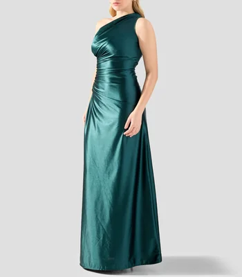 Vestido de fiesta largo liso Mujer