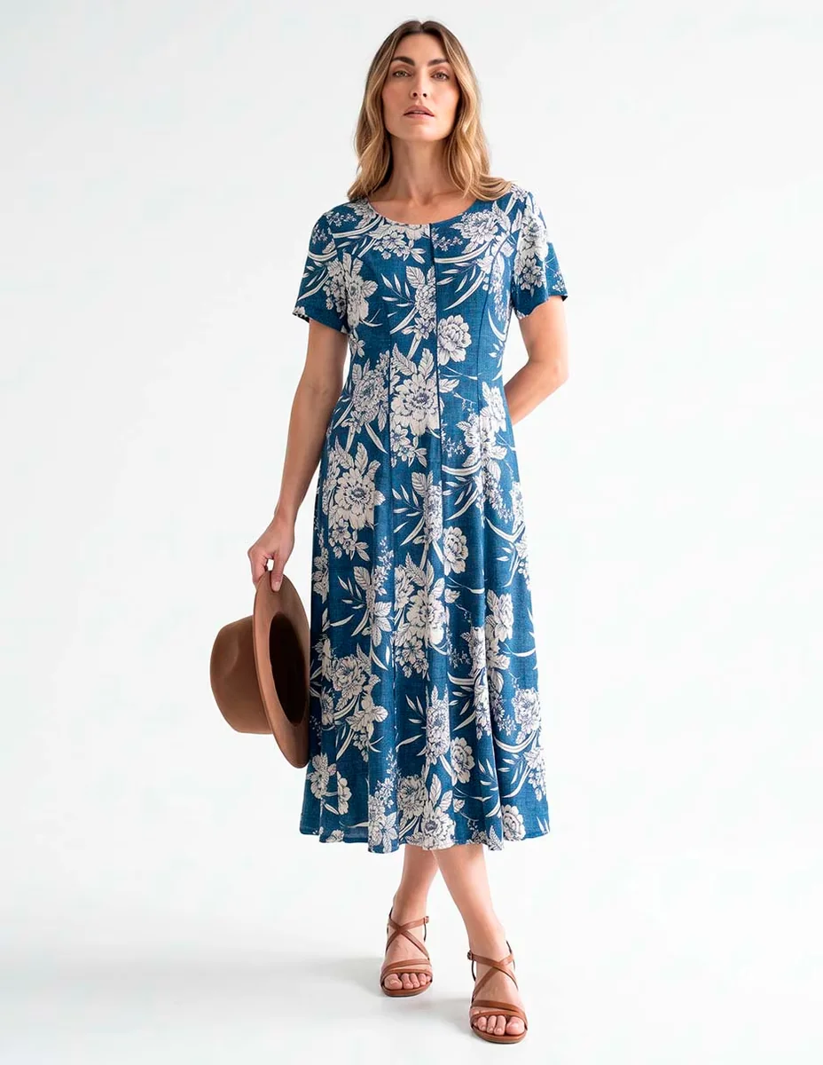 Vestido midi casual para mujer