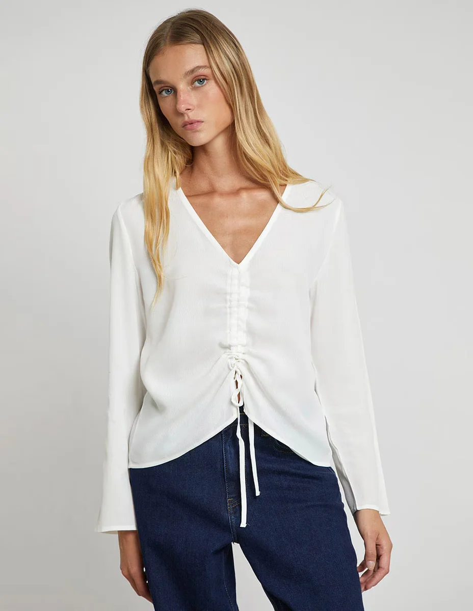 Blusa manga larga para mujer