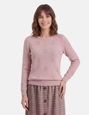 Blusa trenzada eilis manga larga para mujer
