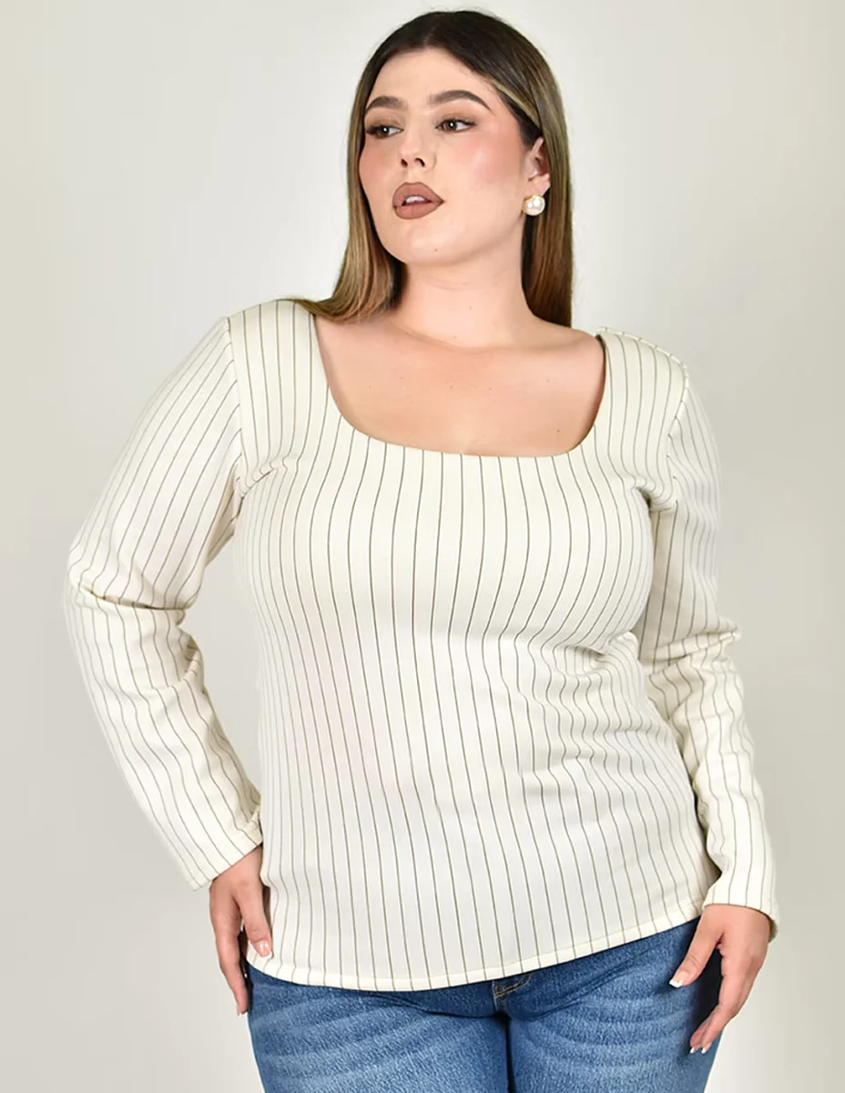 Blusa manga larga para mujer