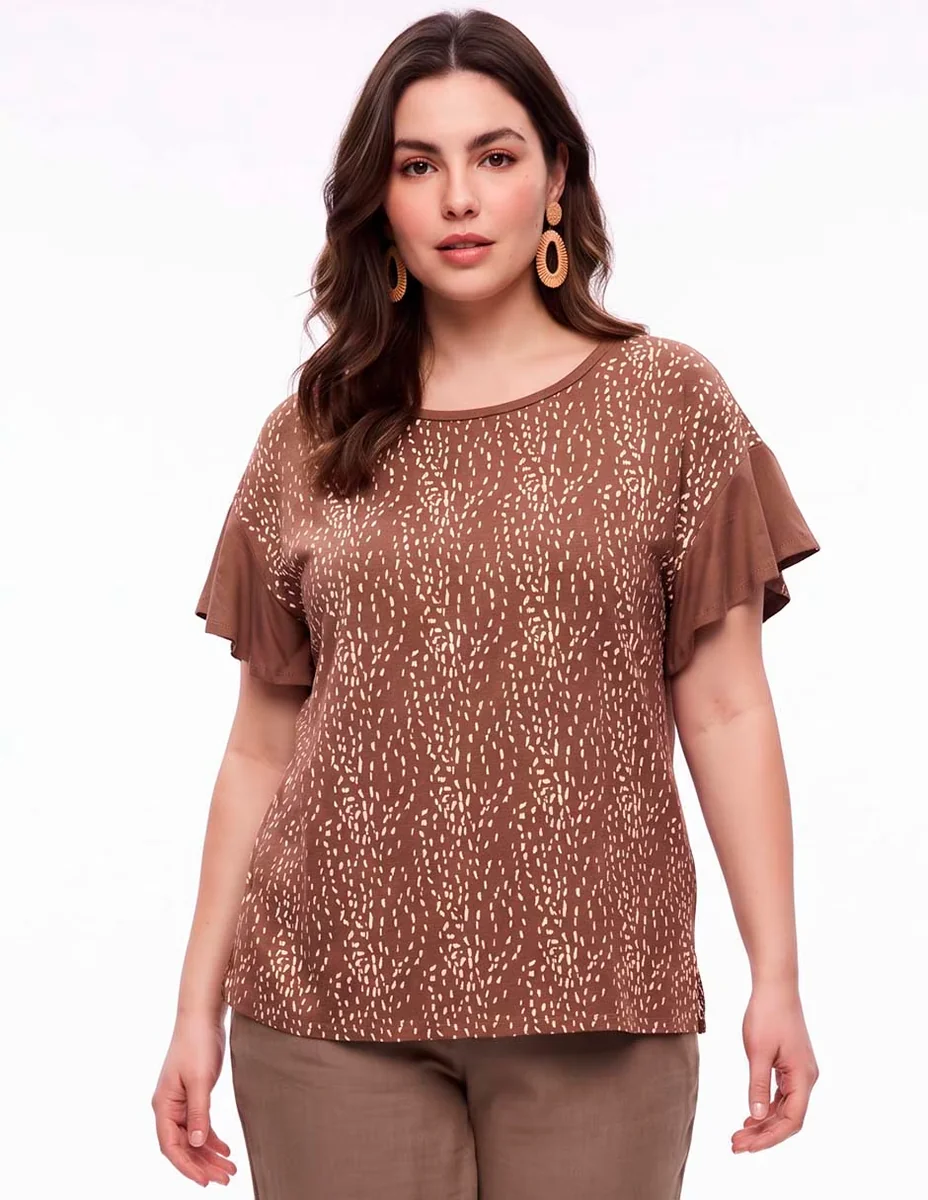 Blusa manga corta para mujer