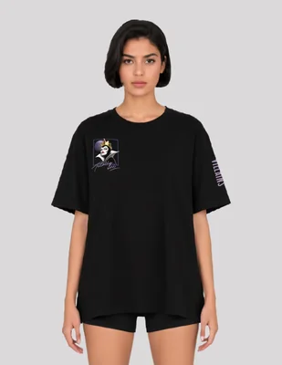 Playera manga corta cuello redondo mujer