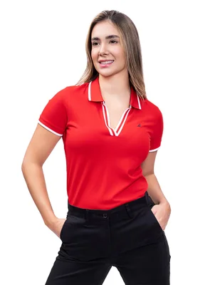 Playera manga corta cuello polo para mujer