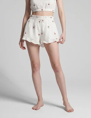 Short pijama estampado algodón para mujer
