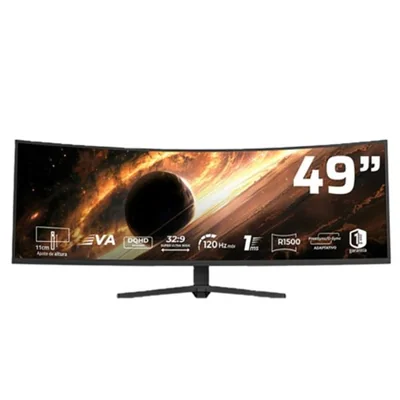 Monitor Balam Rush Gamer 49" VA Cosmos Titan MCT49X DQHD 120Hz 1ms Altura Ajustable USB C 65W Negro