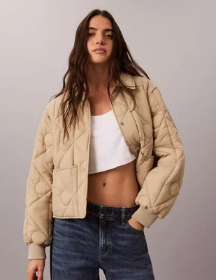 Chamarra acolchada de algodón para mujer