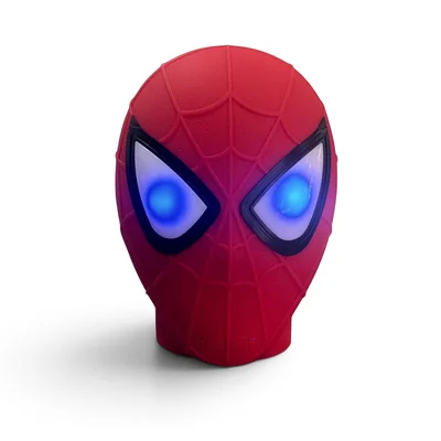 Bocina Portátil Spider-Man Bluetooth 5.0 Ojos Led Usb Micro Sd Aux color Rojo
