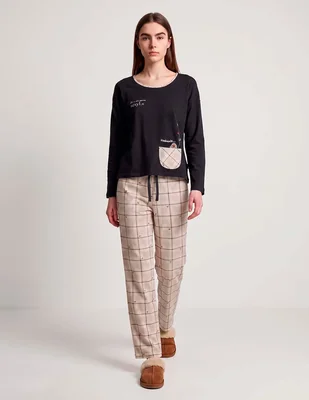 Conjunto pijama mango y merengue para mujer