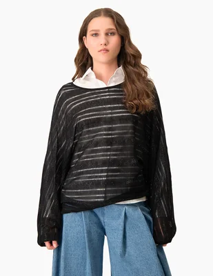 Suéter cuello redondo para mujer
