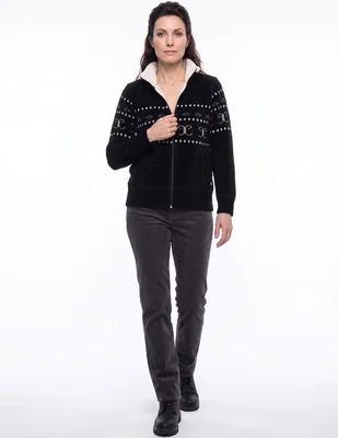 Suéter cuello camisero para mujer