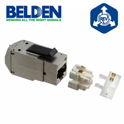 Conector Modular Jack Rj45 Cat5e Blindado Stp Revconnect