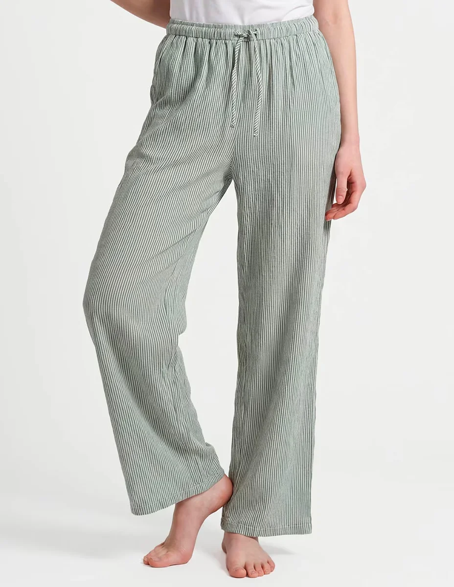 Pantalón pijama de algodón para mujer
