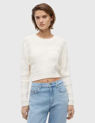 Suéter cuello redondo para mujer