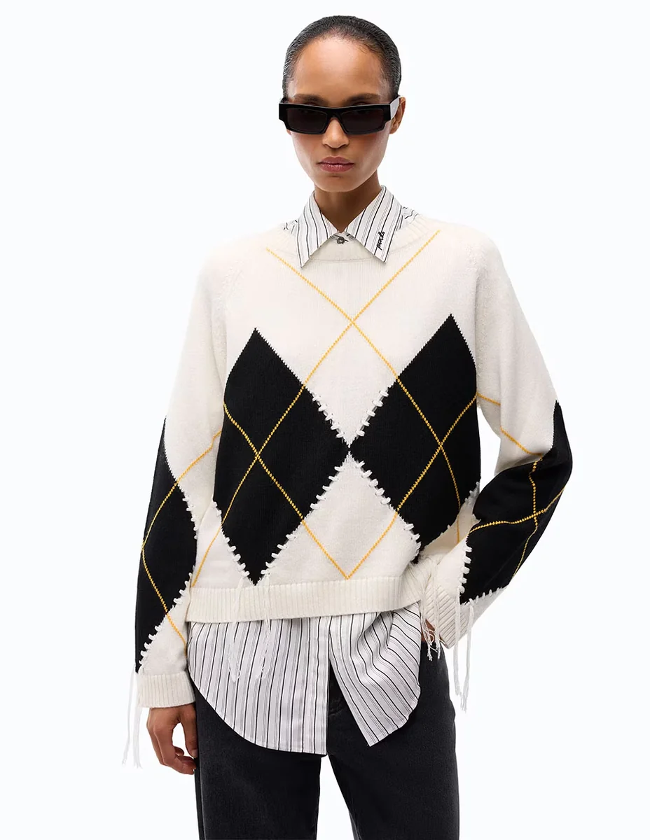 Suéter cuello redondo para mujer