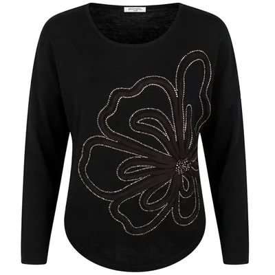 Suéter Silueta Relajada con Pedrería Philosophy Woman para Mujer Casual