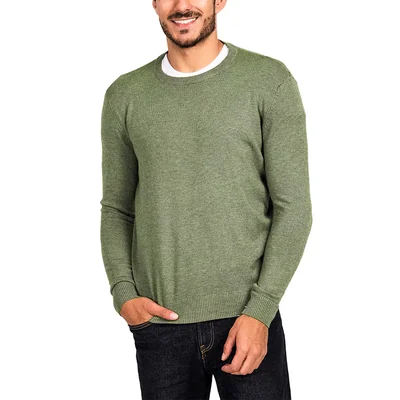 Suéter Cuello Redondo U Sport Verde para Hombre
