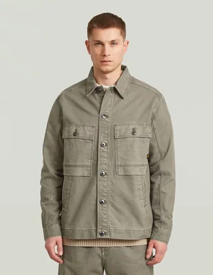 Sobrecamisa casual de algodón manga larga para hombre